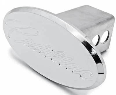 NUEVO Cadillac Pulido Grabado Enganche Receptor Cubierta 2 Pulgadas - Aluminio Billet Foto 1 de 4