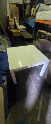 Milo Baughman 风格中世纪漆面扩展餐桌带 2 个叶子 — 第 1/3 张图片