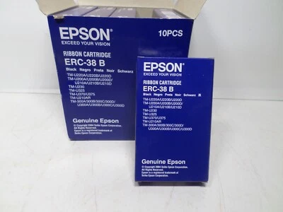 Genuine Epson ERC-38 B Ink Ribbons, Black #C43S015374 pack of 10 - Image 1 of 4
