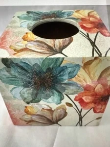 Stoffbox Cover (quadratisch oder lang) Porträt von mehreren Blumen - Bild 1 von 2