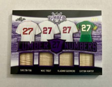 2021 LEAF LUMBER "27" NUMBERS - FISK/TROUT/GUERERRO/HUNTER #'d 8/9!