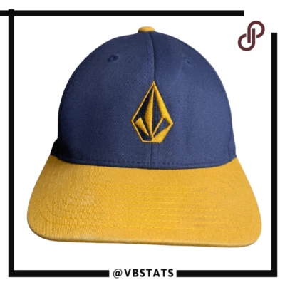 Volcom Boys Full Stone Two-Tone FlexFit Baseball Cap Blue Yellow - Image 1 of 4