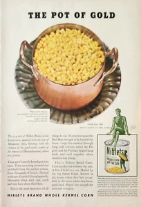 1941 Niblets Frischer Maiskolben vom Kolben in der Dose Vintage Werbung Der Topf mit Gold - Bild 1 von 1
