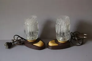 encantador par de lámparas de mesita de noche lámparas de mesa lámpara cúpulas en relieve - Imagen 1 de 4