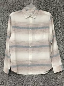 Goodfellow & Co Men's Size M Stripe Linen Blend Button-Down Long Sleeve Shirt - Picture 1 of 7