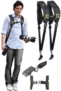 Dual Shoulder Neck Strap With Quick Release For Sony DSC-H400 DSC-RX10 DSC-HX300 - Picture 1 of 6