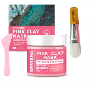 Pink Clay Facial Mask Skin Porefining 120G - Picture 1 of 6