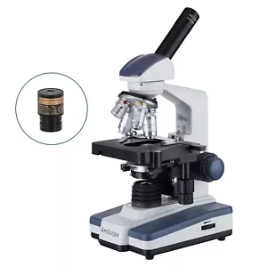 AmScope 40X-2500X Monokular LED Verbindung Mikroskop Mit 1MP Digitalkamera - Bild 1 von 8