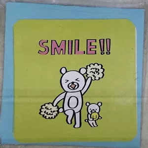 Cheer leader kuma bear Mini Greeting Card with Envelope - Picture 1 of 1