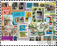 Fogli in miniatura degli Stati arabi : 100 diversi Collezione