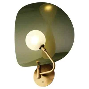 Jenny Glass Large Wall Sconce in Enamel, Glass & Brass, GS Lighting - Picture 1 of 10