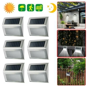 1-10X Solar Fence Light LED Wall Outdoor Lamp Garden Yard Driveway Step Lighting - Picture 1 of 14