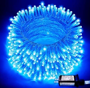 66ft 200 LED Christmas Lights Indoor Outdoor, Connectable String Lights Blue - Picture 1 of 4