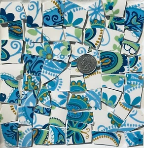 Broken China Mosaic Tile Arts and Craft Supplies - Blue White Shabby Chic F142 - Picture 1 of 1