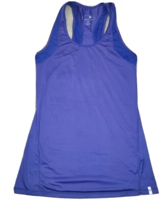 Camiseta sin mangas Tangerine Racerback púrpura para mujer PEQUEÑA camisa elástica sin mangas  Foto 1 de 3