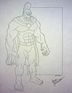 Superman Batman Public Enemies JEFF JOHNSON SIGNED Production Hand Drawn Model - Picture 1 of 2