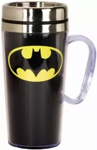 DC Comics Batman Logo Thermo Reisebecher, 15 Unzen, schwarz - Bild 1 von 1
