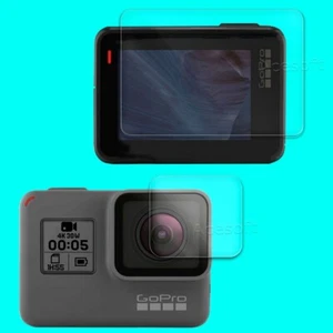 Shockproof Camera Lens + Bubble-Free LCD Screen Protector for Gopro Hero 7 New - Picture 1 of 5