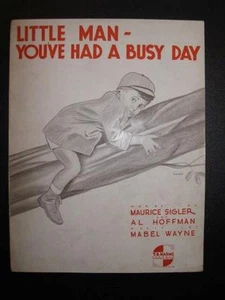 Little Man Youve Had A Busy Day Sheet Music Vintage 1934 Mabel Hoffman As Is (O) - Bild 1 von 4