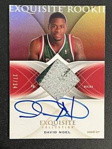 2006-07 Upper Deck Exquisite Rookie SP /34 David Noel RC Patch Auto #76 RPA Gold - Picture 1 of 2