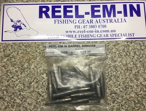 25 X Size 2 Lead Barrel Sinker 14 Grams x 25 - Picture 1 of 1
