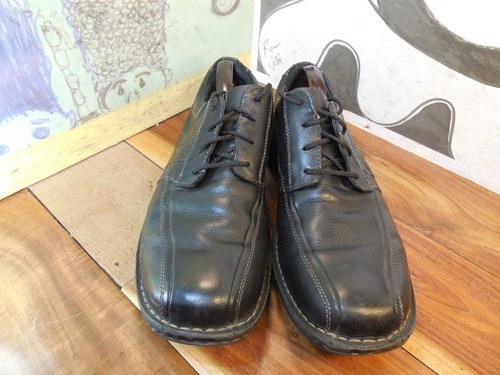 Oxford casual Clarks Wave in pelle nera da uomo 11 W #30537