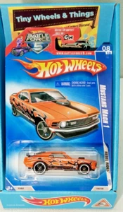 Hot Wheels Rebel Rides '09 08/10 Mustang Mach 1 144/190 Orange SEALED - Picture 1 of 10