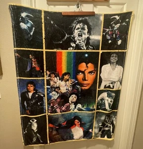 Michael Jackson Collage Fleece Überwurf Decke ca. 40 1/2” X 51” - Bild 1 von 13