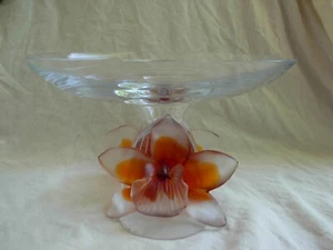 VINTAGE FRANZÖSISCHER KRISTALL ROYAL DE CHAMPAGNER TISCH MITTELSTÜCK, ORCHIDEE, 20. - Bild 1 von 16
