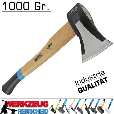 Profi Spaltaxt Holz Axt Forst Spalt Beil Holz Spalten Outdoor Esche Stiel 1000g - Bild 1 von 4