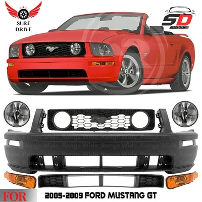 Front Bumper Paintable Kit With Turn Signal Lamps For 2005-2009 Ford Mustang GT Foto 1 de 4