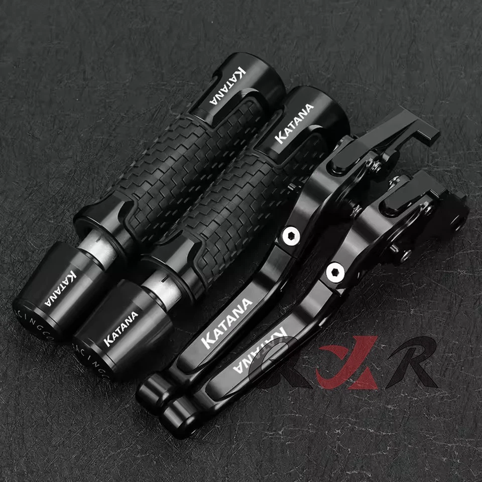 For SUZUKI KATANA GSX600F GSX750F CNC Handlebar Grip Ends Set Brake Clutch Lever Foto 1 de 4