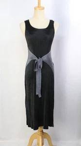 ISSEY MIYAKE im product Black/Gray Pleats Apron Dress 166 4008 - Picture 1 of 4