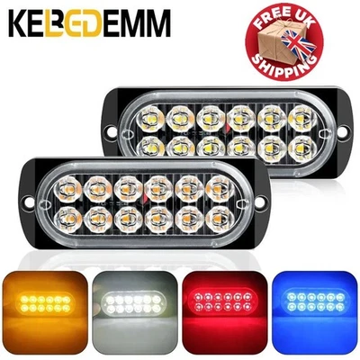 2X 6" Oval White 22 LED Trailer Truck Reverse Backup Tail Lights Clear Lens 12V - Image 1 of 4