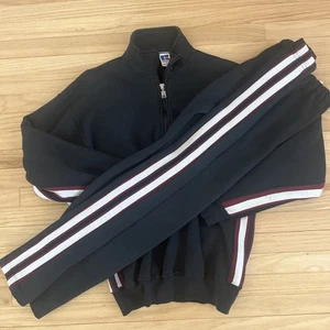 Vintage Russell Athletic Sweatsuit Pinstripes Sweatshirt Sweatpants Set Medium - Picture 1 of 16