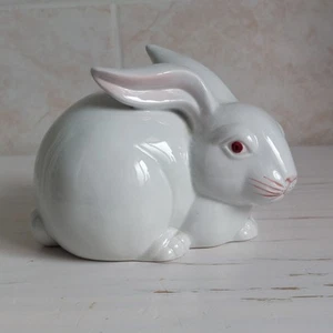 Vintage Fitz And Floyd Rabbit Figurine Ceramic 1975 Bunny Ornament Animal Decor - Picture 1 of 17