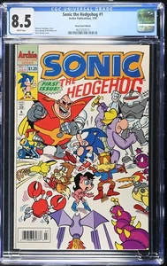 Sonic the Hedgehog Limited Series #1 Dave Manak Cover Newsstand Variant CGC 8.5 - Picture 1 of 3