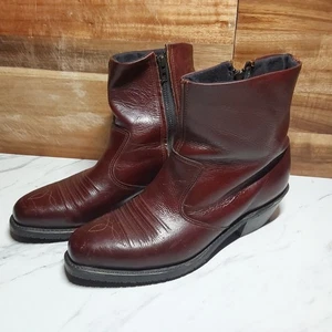 Botas de Vaquero Doble H Tobillo Para Hombre Estilo Cremallera Lateral Occidental 1713 Talla 9 2E - Imagen 1 de 9