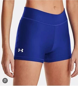 SMALL Under Armour Donna Compressione Mid-Rise Shorty Nuovo con etichette Blu - Foto 1 di 5