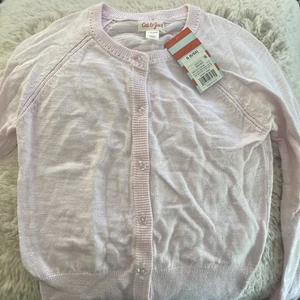 Cárdigan Suéter Tejido Cat & Jack S 6-6x Rosa Claro Bebé Abotonable Niñas - Imagen 1 de 2