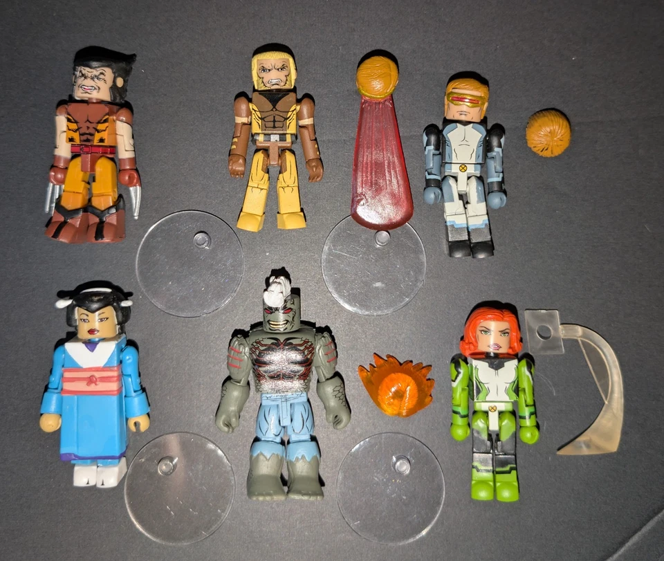 Diamond Select MiniMates Marvel Logan Mariko Diente de Sable Cíclope Marvel Girl Klug Foto 1 de 4