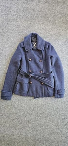 American Eagle Damen Woll Pea Mantel Blau Größe XS - Bild 1 von 12