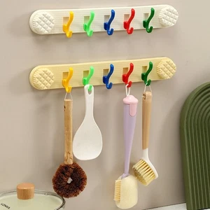 2Pcs Detachable Bathroom Storage Hook Suction Cup Key Hook Rack Towels - Picture 1 of 12