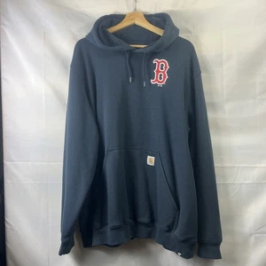 Boston Red Sox Carhartt x 47 Hoodie Sweatshirt MLB '47 Original Fit Blau Rot - Bild 1 von 9