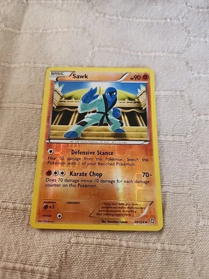 Pokémon TCG Sawk Dragon Exalted 69/124 Holo Uncommon - Image 1 of 2