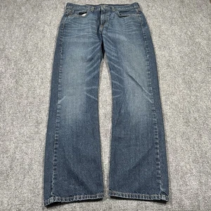 Levi’s 527 Jeans Herren 33x32 Blau Slim Bootcut Dark Wash Schnurrhaare Western Cowboy  - Bild 1 von 9