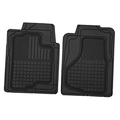  Semi-Custom Fit Pickup Truck Mats, 2-Piece Front All Weather Heavy Duty Black Foto 1 de 4