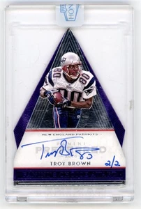 2016 Panini Preferred Troy Brown Die Cut On Card Auto Purple 2/2 ‘22 Honors Pats - Picture 1 of 2