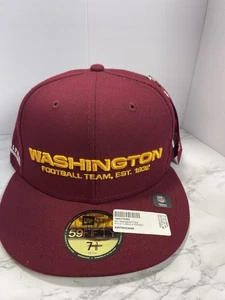 NWT Washington Commanders New Era 59Fifty Fitted Hat Adult Size 7 3/8 Maroon - Picture 1 of 10