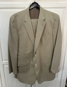 Jos. A. Bank Men's Light Tan Brown Suit Jacket & Pant 2 Piece Set Size 48 Long - Picture 1 of 16